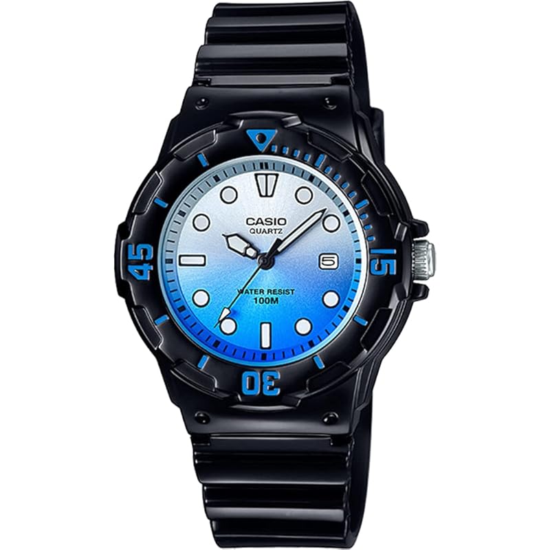 

[Casio] CASIO analog watch LRW-200H-2EV ladies kids cheap casio Gloss black x blue metallic overseas model [product]