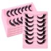 7 Pairs Of Long End-Of-Eye False Eyelashes, Thick Fox Eye, Cat Eye Eyelashes.