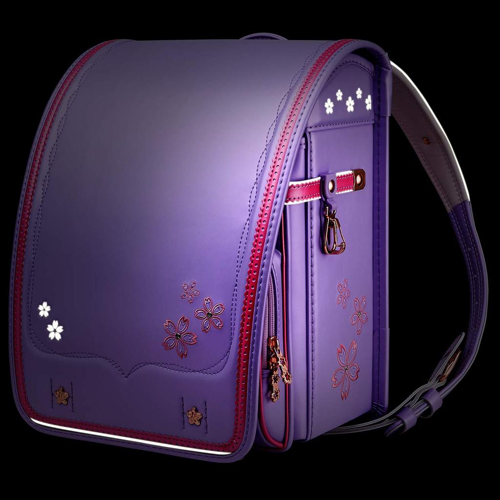 Coulomb Sakura Beautiful School Bag for Perfect for Elementary School Luxurious Sakura Shiny Pearl Durable Gift Available in 5 Colors Model,