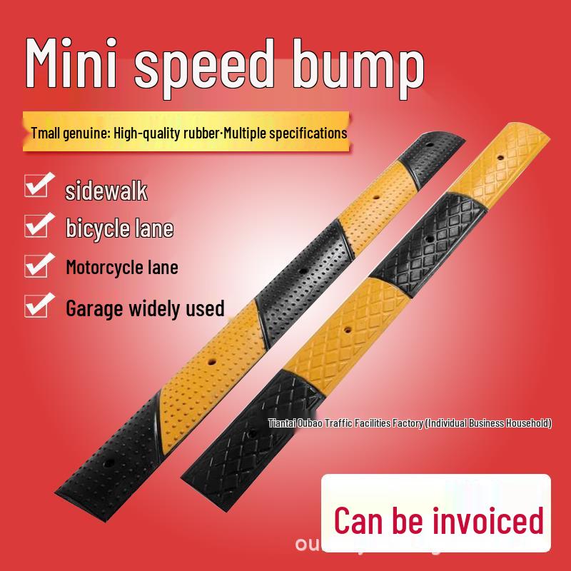 Non-Motorized Lane Mini Bump & Anti-Skid Strip for Bicycles and Pedestrians
