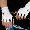 Kurze Fahrradhandschuhe, fingerlose Handschuhe, rutschfeste Fahrrad-Lycra-Stoff-Halbfinger-Fäustlinge für MTB, Rennrad, Sportrennen