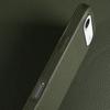For iPhone Air Case Compatible with MagSafe Litchi Texture Genuine Cow Leather + PC Phone Cover