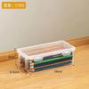 Transparent Storage Pencil Marker Pen Stationery Holder for Office School Desktop Organizer Solid Color Large Capacity Box Case