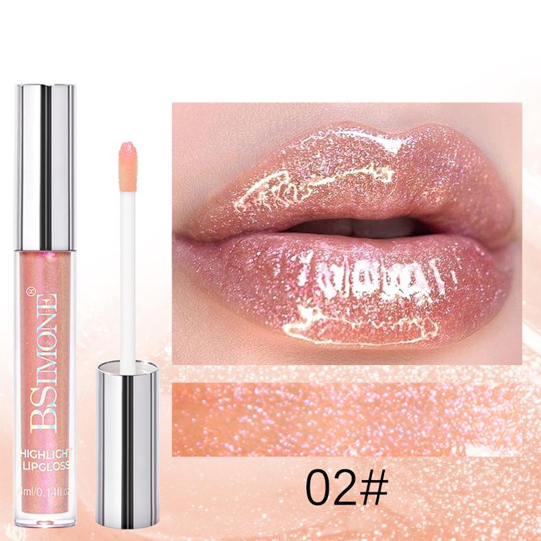 BSIMONE Pearlescent Moisturizing Lip Gloss Shimmer Watery Lip Glaze Plump Lip Transparent Lip Glaze 2