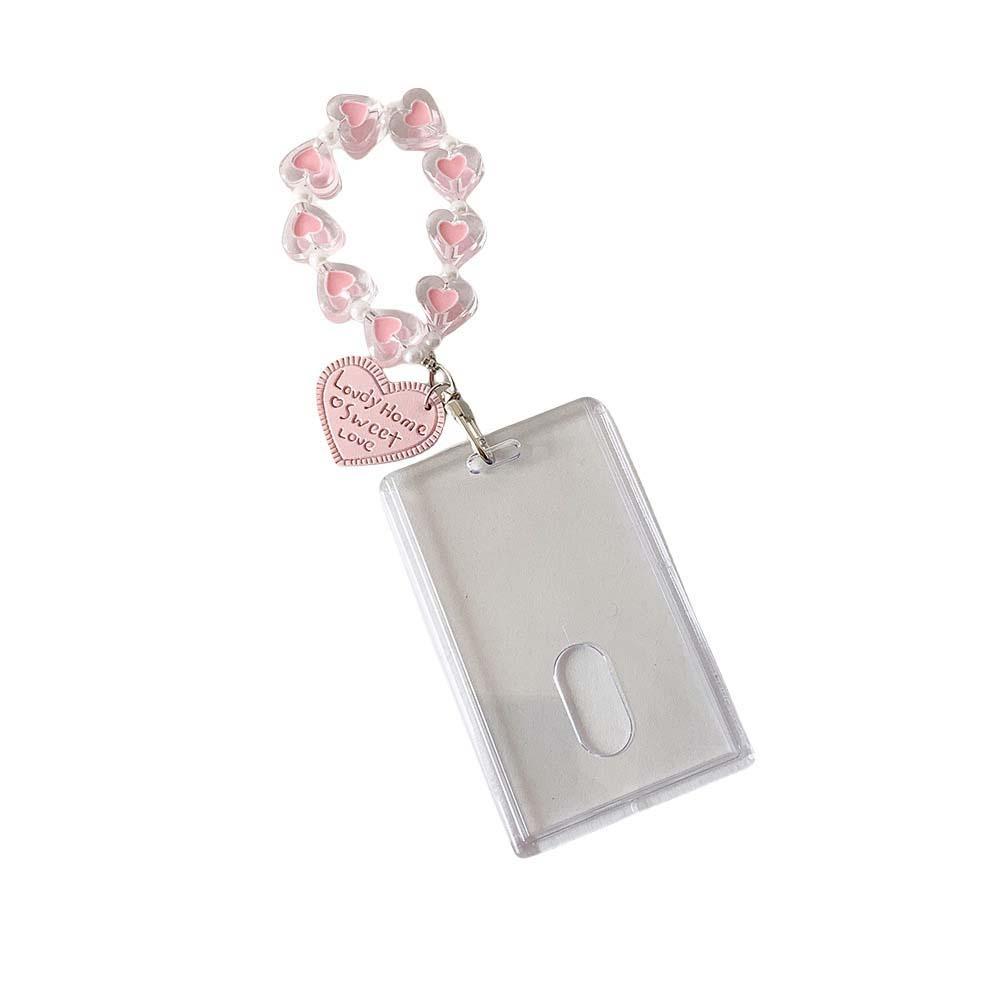 Love Heart Pendant Photocard Holder Snowflake Idol Card Display Protector  School Stationery