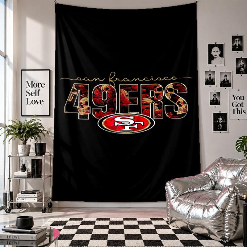 San Francisco 49ers Wall Tapestry Home Decor Wall Hanging Cloth for Bedroom Living Room Background