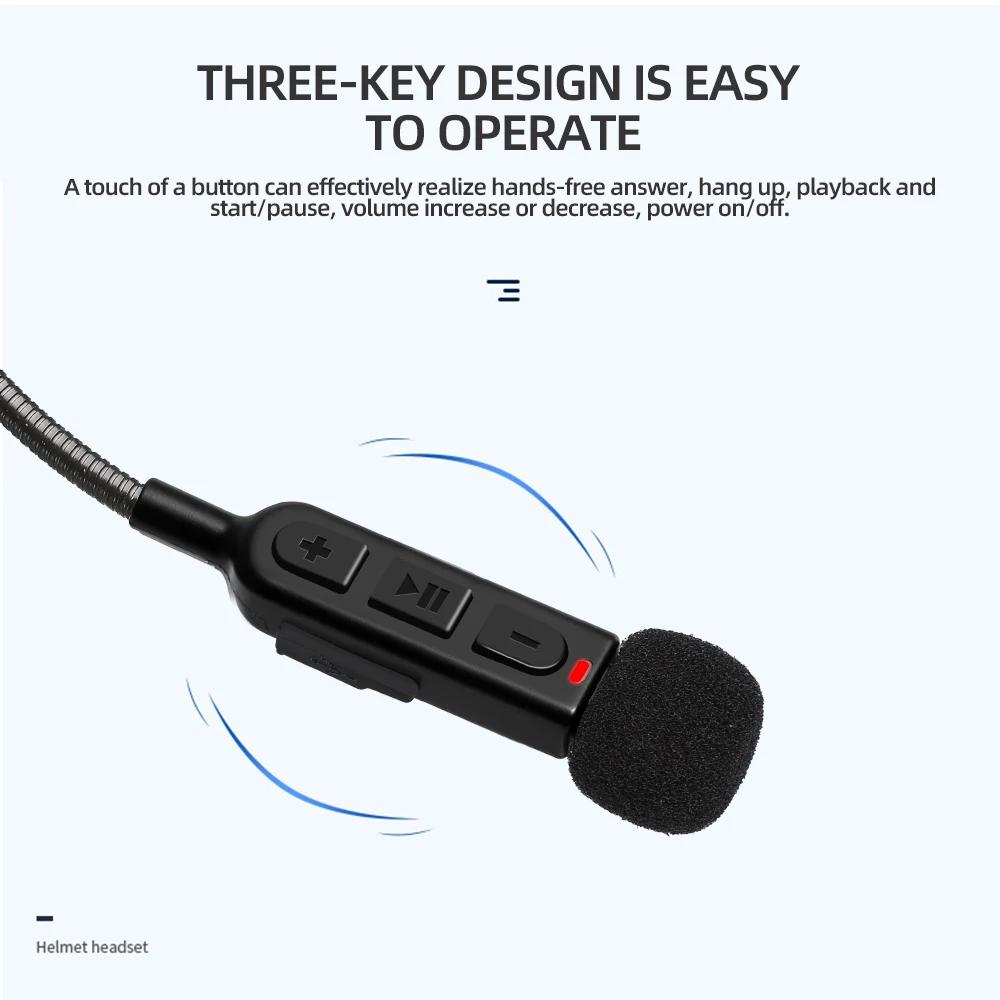 Bluetooth 5.3 Motorcycle Helmet Headset Wireless Handsfree Call Kit Stereo for Rider Riding MP3 Music Player Ultra-Thin Earphone