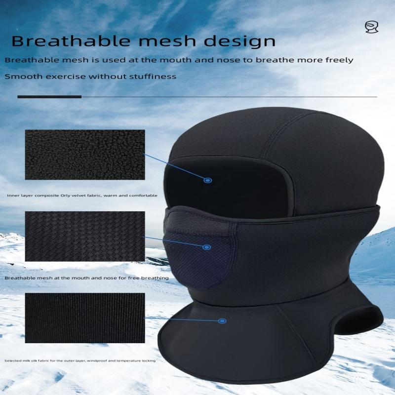 Outdoor Cycling Winter Sports Equipment Thick Ski Windproof Cover Men's and Women's Cycling Warm and Face Protective Headgear