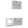 Kitchen Unit PORTO 5 Pcs Concrete Grey Engineered Wood