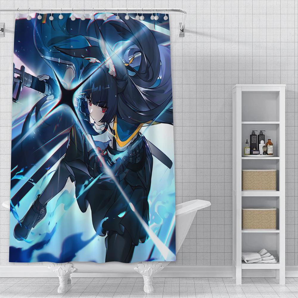 Zenless Zone Zero Shower Curtain Waterproof Polyester Fabric Paint Colorful Bath Curtains Home Bathroom Decor Curtain With Hook