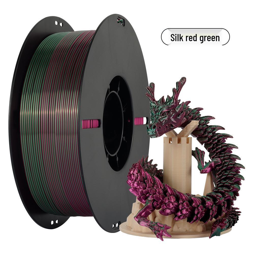 Filamento para Impressão 3D PLA Bicolor Ornamento de Dragão, 1KG - Acabamento Seda