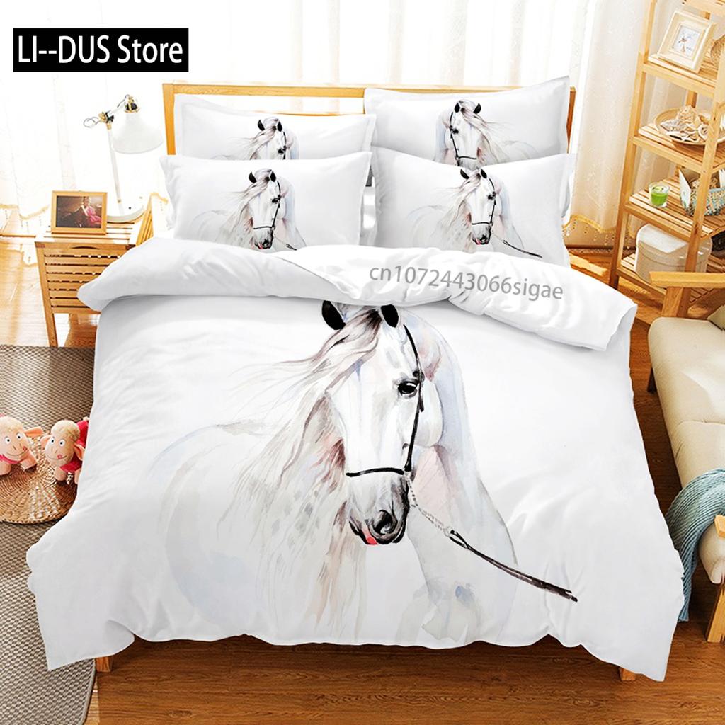 Couple Horse Bedding Set Duvet Cover Set 3d Bedding Digital Printing Queen Size Bedding Set Fashion Design