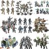 Military Army Peacekeeping Special Force Action Figures Model Set Mega Building Blocks SWAT Soldier Minifigs Weapon Brick Toys