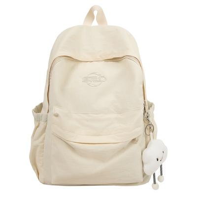 Backpack for Soft and Cute Girls, Portable Schoolbag for Spring Outings, Large-capacity Computer Bag