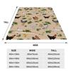 Chicken,hen ,chicks Pattern Blanket Portable Flannel Sofa Throw Blanket for Couch Bedding Outdoor Throws Bedspread Quilt