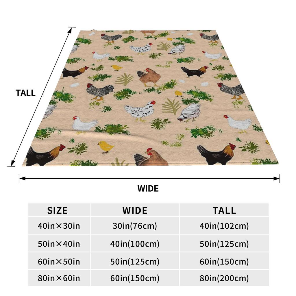 Chicken,hen ,chicks Pattern Blanket Portable Flannel Sofa Throw Blanket for Couch Bedding Outdoor Throws Bedspread Quilt