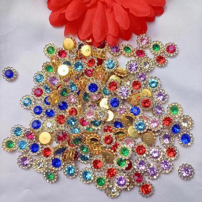 12mm Double Layer Sunflower Diamond Handmade DIY Hair Accessories
