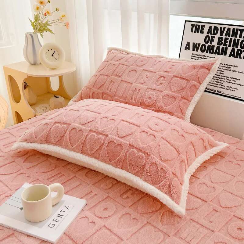 Solstice Velvet Pillowcase Set - 2pcs 48x74cm Winter Funda Almohada, Warm Cushion Cover for Home Bedding