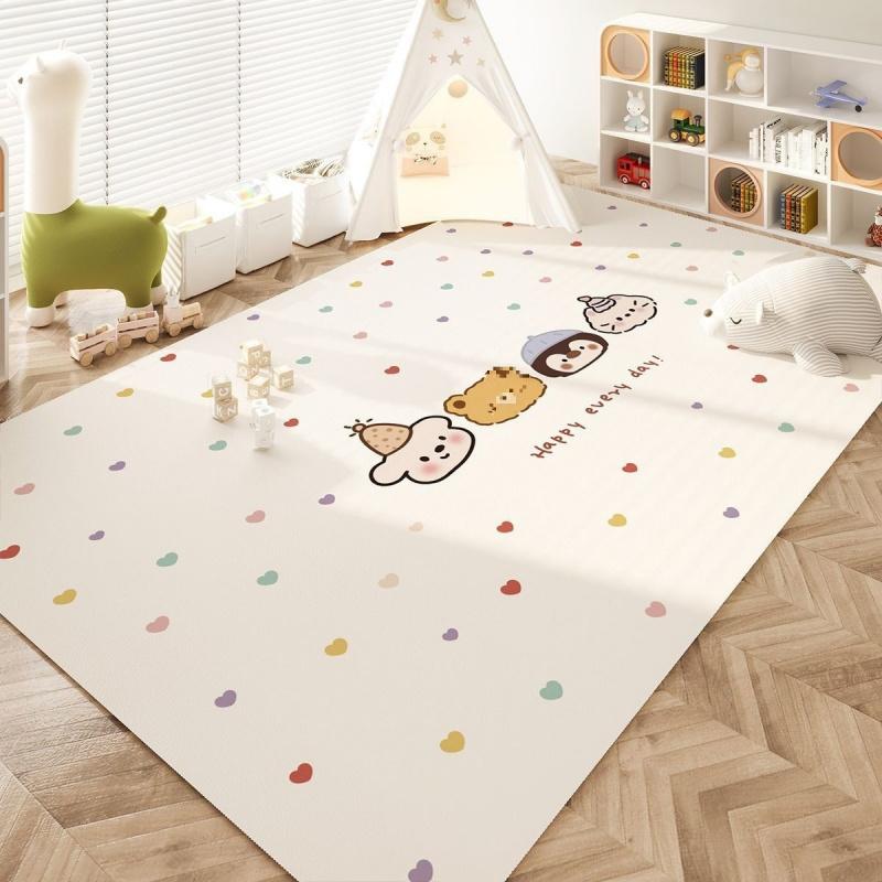 Cute Cartoon Animal Children's Rug Non-Slip Washable Baby Crawling Mat Bedroom Play Floor Mat Home Decoration