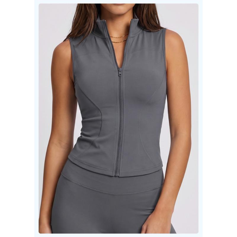 Women S Sleeveless Fitness Sports Top Elastic Slim Fit