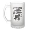 Chope À Bière - PLANETEE - J'peux Pas — Léopards - Verre Trempé Givré - 470 Ml - Imprimée Bretagne