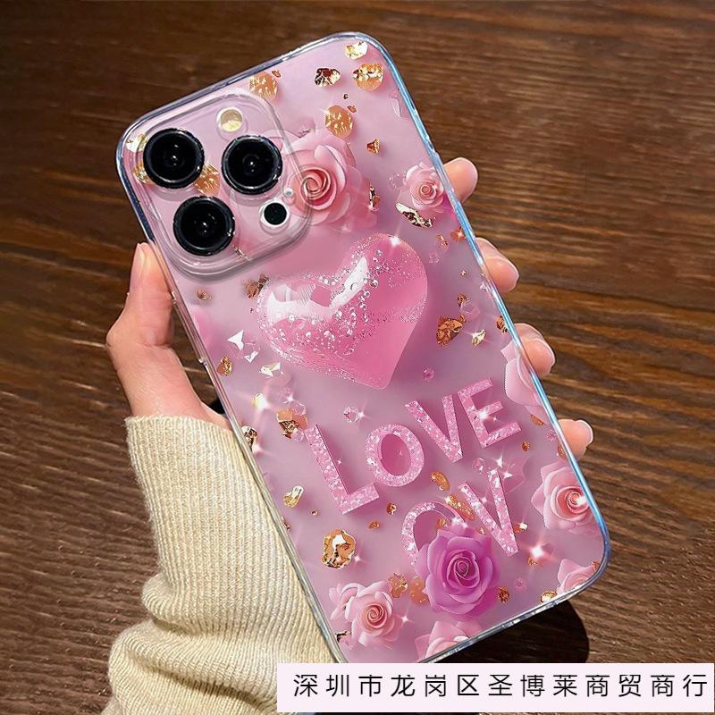 Cute colorful heart is suitable for iPhone 16, iPhone 11/12/13/14/15 Pro Max phone cases