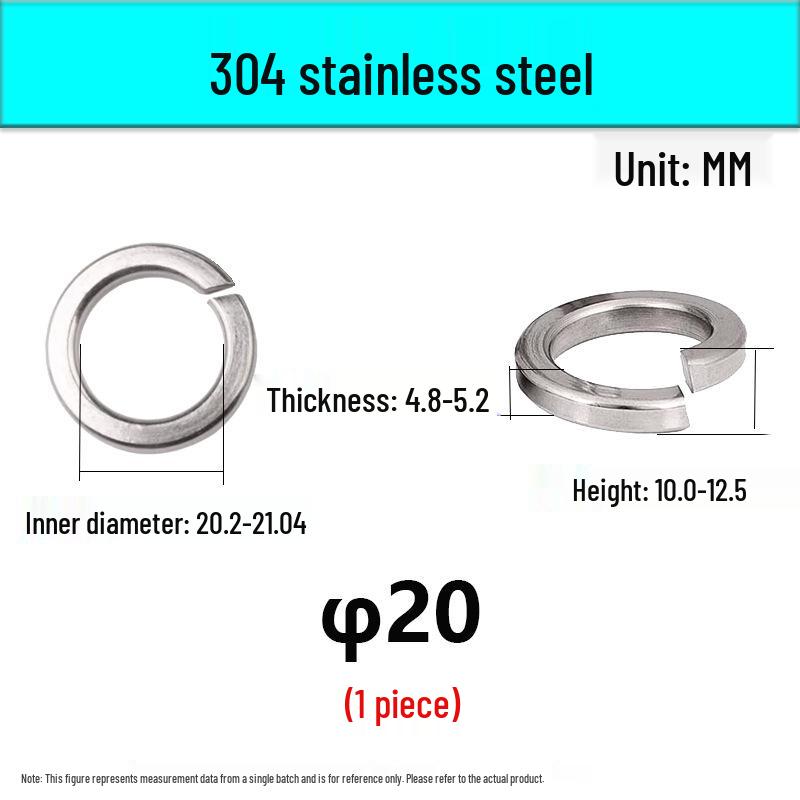 304/316 Stainless Steel Spring Lock Washers - Standard Type