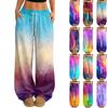 Women's Casual And Fashionable Printed Elastic Waist Loose Wide Leg Pants