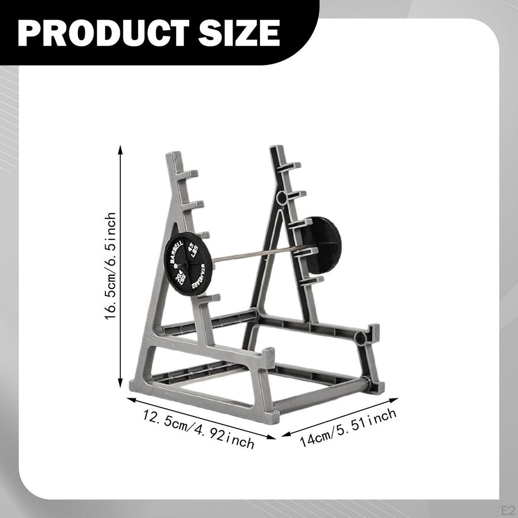 Squat Rack Pen Holder,Desk Organizer Gift Display Stand Mini Barbell Pencil Holder for Office
