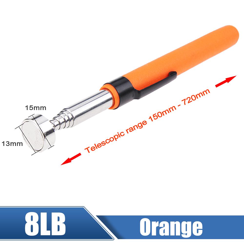 

Мини-портативная телескопическая магнитная магнитная ручка, удобный инструмент для снятия гайки, болта, выдвижной стержень для пикапа 8LB