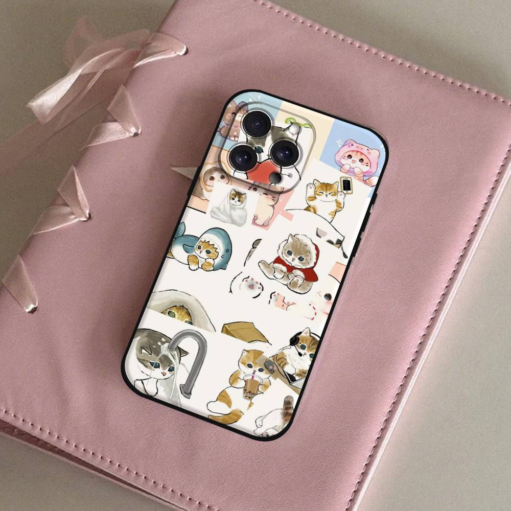 Funny Cartoon Cat Phone Case For IPhone 17 16 15 14 13 12 11 PRO MAX PLUS Mini TPU Soft To Skin-friendly Case