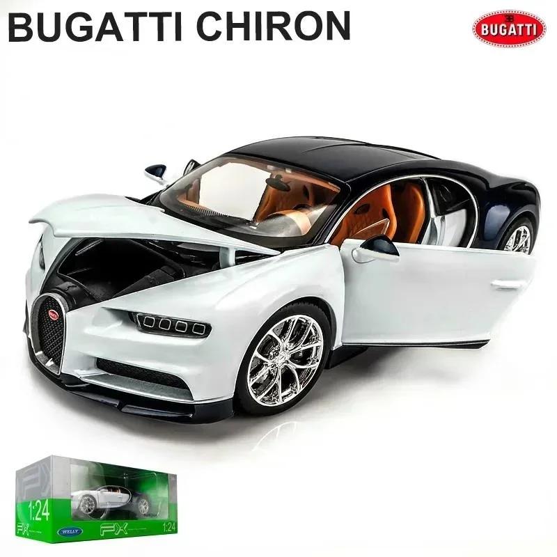 Welly 1/24 Bugatti Chiron Scale Diecast Vehicles High Simulation Model Car Metal Alloy Classic Toy Car For Kids Gift