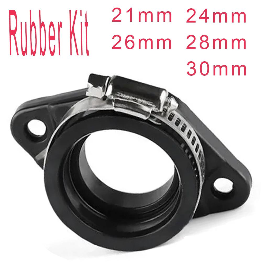 For PWK 21 24 26 28 30 32 34 PE26 28 30 TM 28 32 34 Mikuni Motorcycle Carburetor Rubber Intake Adapter Manifold Boots Fit Carb