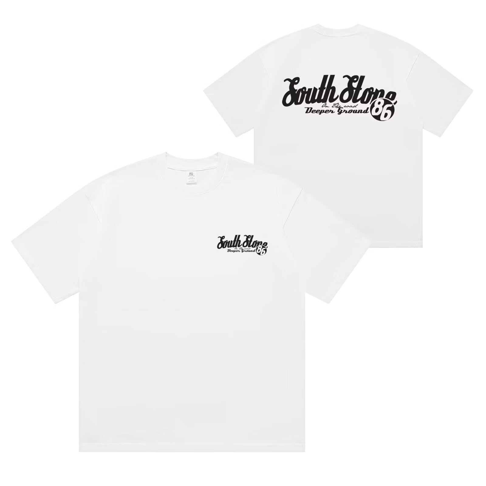 ORBU Original Short Sleeve with Funny Back Sporty Cut and Loose Casual Clothing Men s T-Shirt Print, Sew, Fit, Stylish, Wear, 100% Cotton, белый