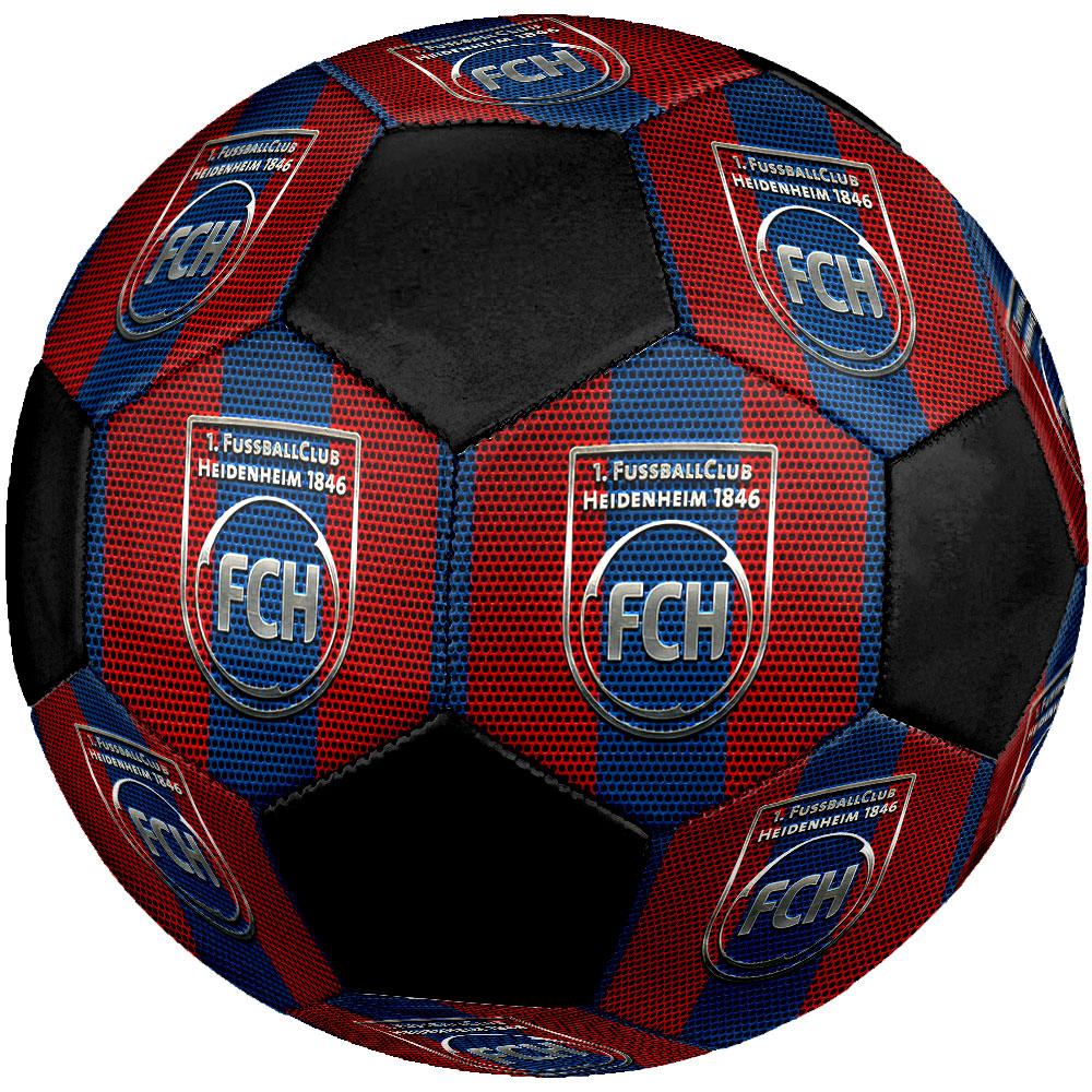 FC Heidenheim Size 5 Soccer Ball, Machine-Stitched PVC, Durable & High Bounce, All Ages Fit, fan merchandise, matches & outdoor use.