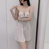 Sex underwear bare chest suspender nightdress bow strap halter princess dress pure