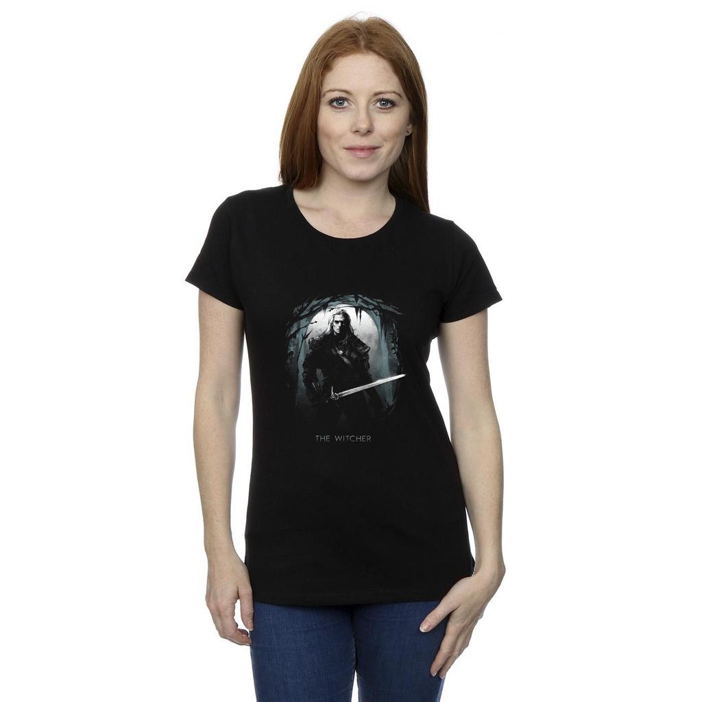 Netflix Womens/Ladies The Witcher Geralt Of The Night Cotton T-Shirt