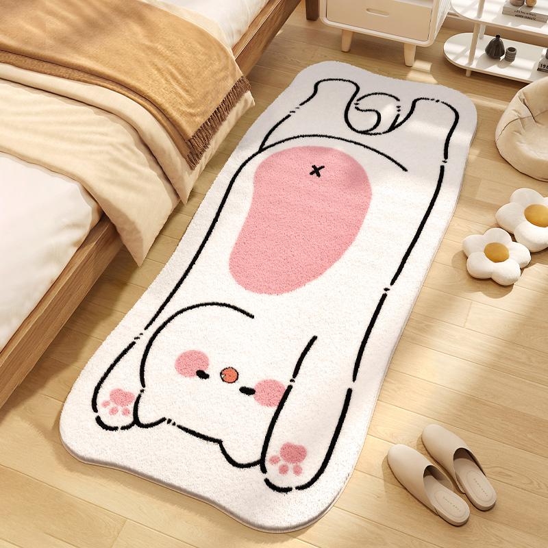 Adorable Cartoon Animal Rug Soft, Cosy and Non-Slip Entrance Hallway Doormat Bedroom Entrance Bedside Rug Home Decor