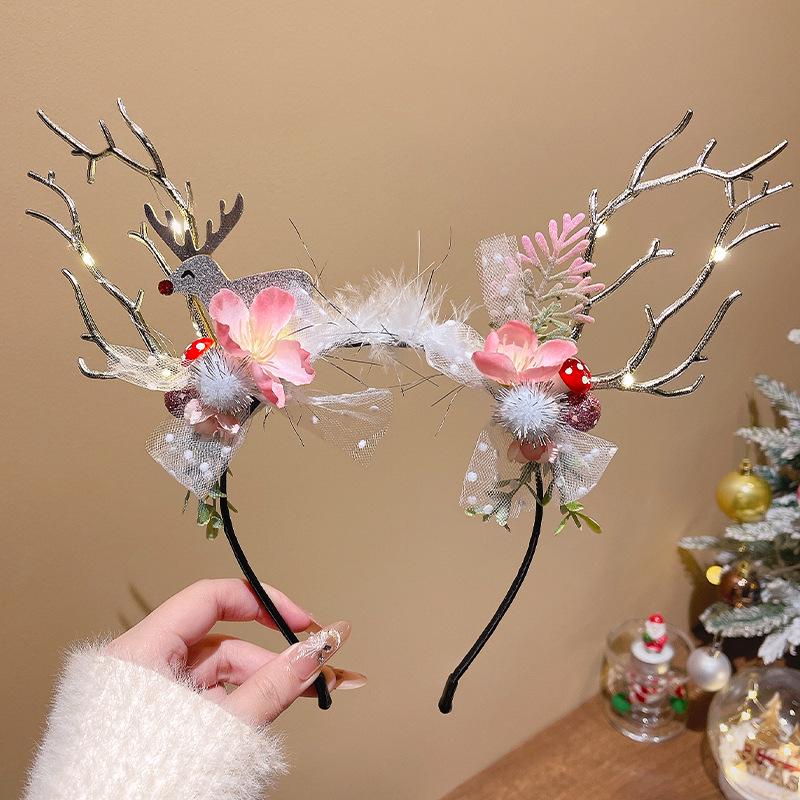 Mori Style Reindeer Antler Ears Christmas Hair Clip - Cute Kids' Hairpin Accessory