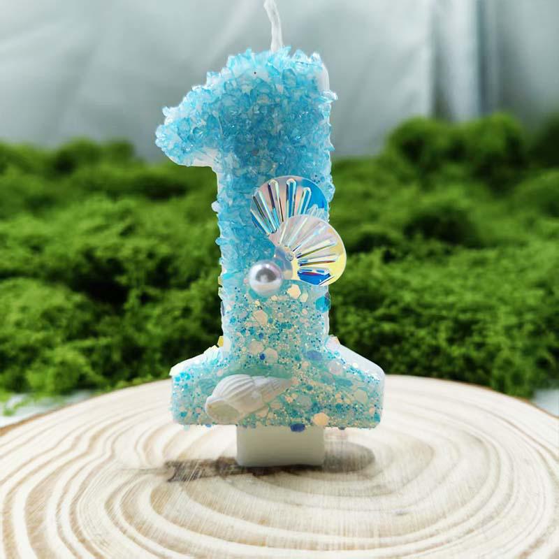 Blue Seashell Birthday Candles: Creative Design, Small, Exquisite, Perfect for Party Atmosphere