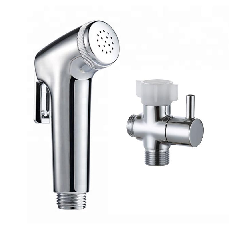 High Pressure ABS Plastic Modern Wall-Mounted Handheld Toilet Shattaf Bidet Shower Sprayer T-Adapter 1 Year