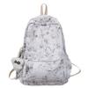 Girls Korean Version of Ins Simple Large Capacity Tie Dye Backpack New High School Students Backpack.