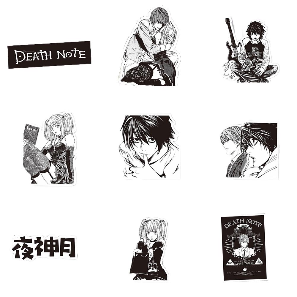 10/30/65pcs Anime Death Note Stickers Black White Decals DIY Laptop Motorcycle Skateboard Car Phone Bike Waterproof Sticker Toys