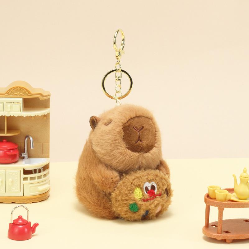 Capybara Plush Keychain Pendant – Cute Bag Ornament Toy Hanger