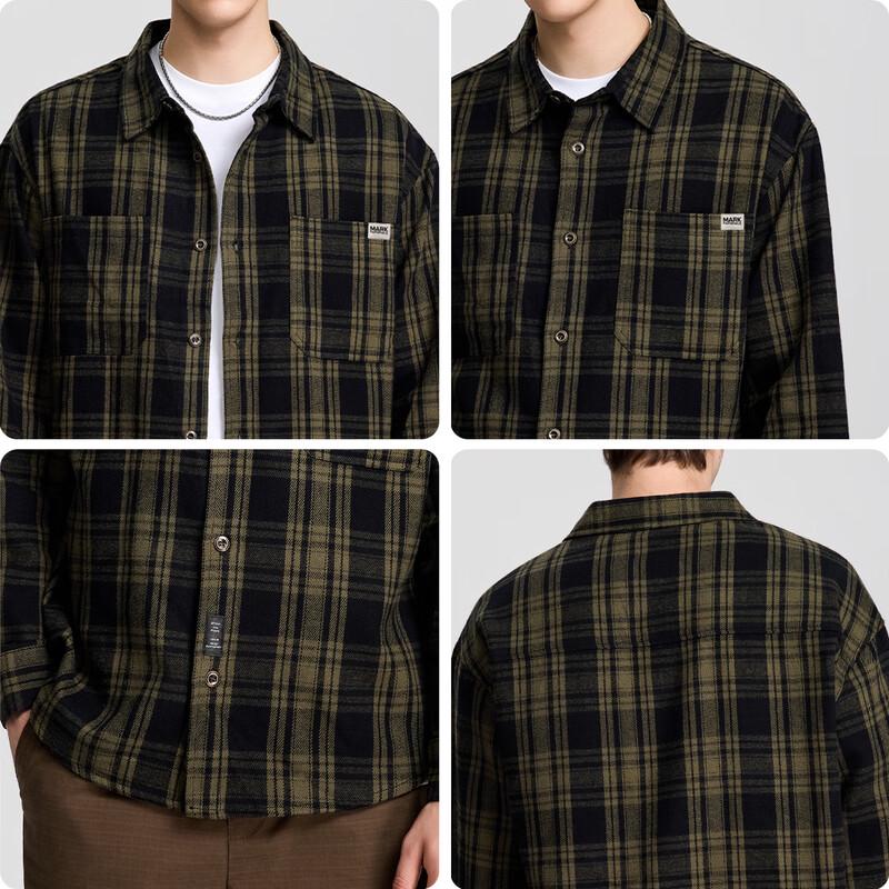 Mark Fairwhale Men's Japanese Retro Plaid Casual Shirt