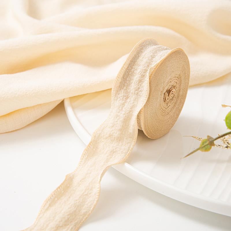 

10 ярдов 2,5 см волнистая кромка плиссированная пряжа рыбий хвост лента для цветочных букетов подарочная упаковочная лента ткань для шитья своими руками бар вечеринка декор 10yards