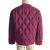 Women Coat Round Neck Long Sleeve Solid Color Jacket with Pockets Versatile Style Thickened Casual Outerwear