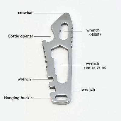 NEW MINI Multifunctional Tainless Steel Pry Bar, New Mini EDC Hex Wrench, Bottle Opener, Portable Outdoor Bicycle Repair Tool