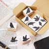 Cute and Stylish Wooden and Rubber Stamp Set Featuring Birds Perfect for Letter and Made In (crow, Finch, Etc.). Postcards, Stationery, Paper,
