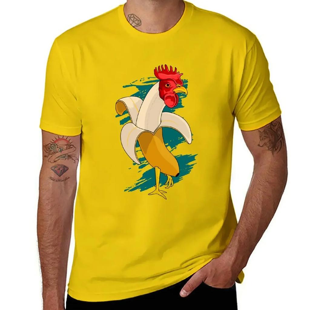 Chicken Banana Farming chickens T-Shirt quick-drying quick drying vintage anime shirt boys animal print shirts graphic tee men